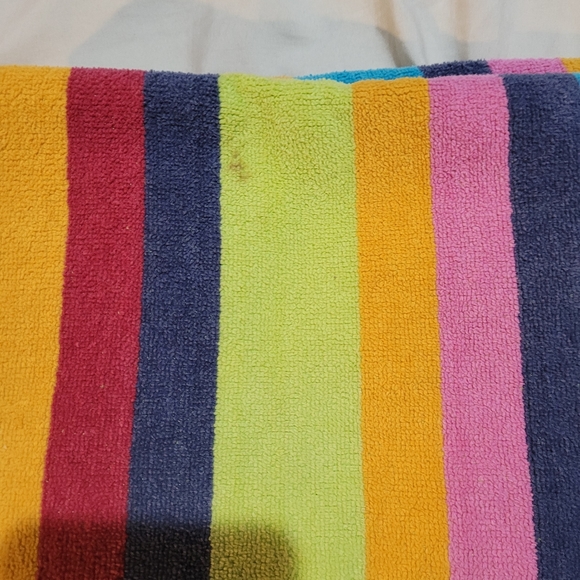 Beach Towel Rainbow Stripe South Padre Island Texas Resort Big 68 in x 31 in - Picture 7 of 11